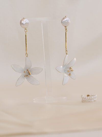 Pendientes Flor de Azahar Perlas