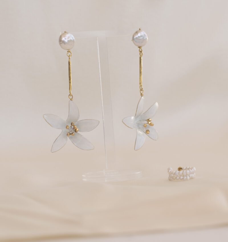 Pendientes Flor de Azahar Perlas